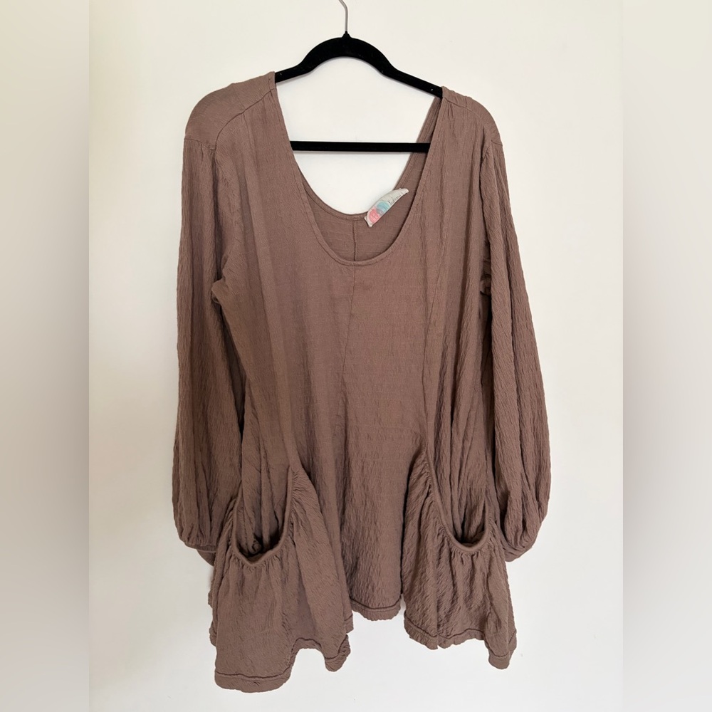 FP Beach long sleeve tunic with pockets